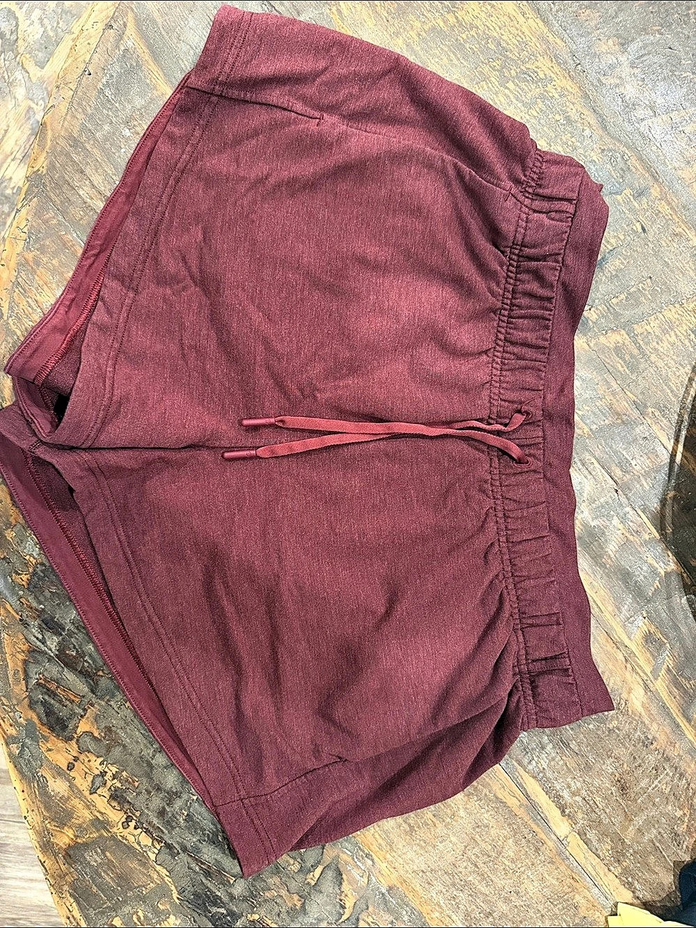 Lululemon Track That High-Rise Lined Short 3" Athletic Shorts in Burgundy